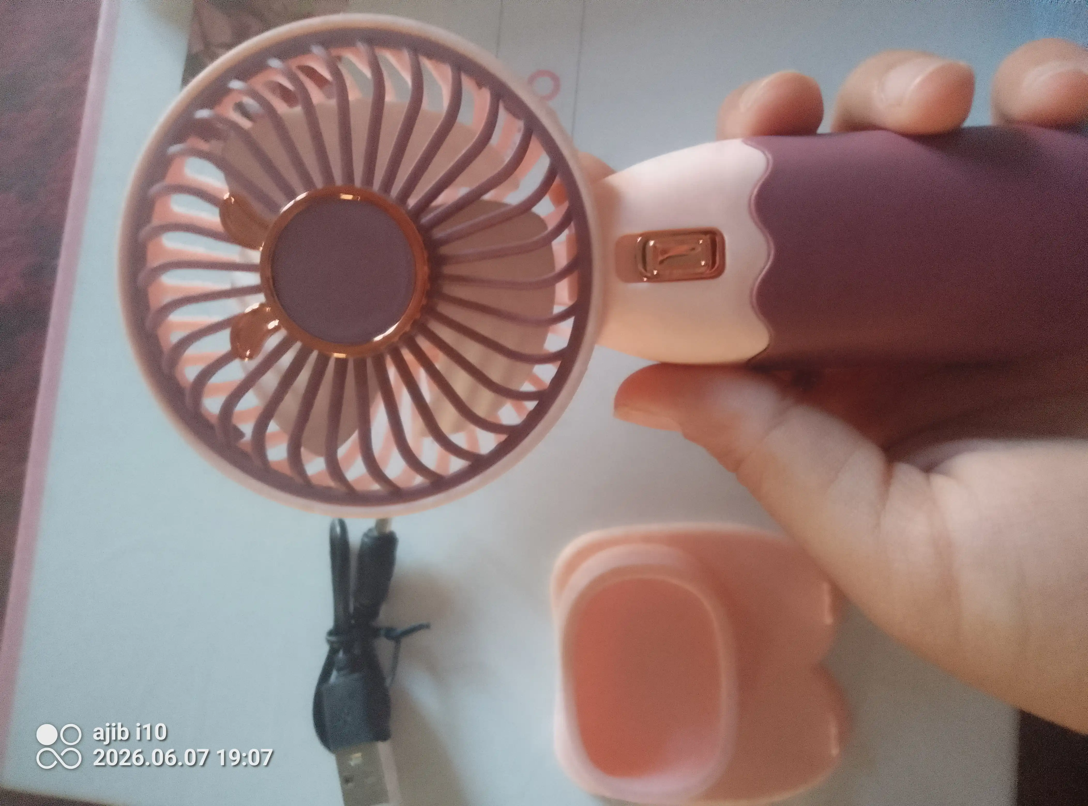 Mini qo'l ventilyatori, ish stoli uchun, USB portativ
