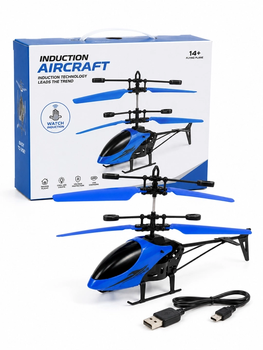 Sensorli boshqaruvli uchuvchi o'yinchoq vertolyot, dron, USB zaryad, bolalar uchun