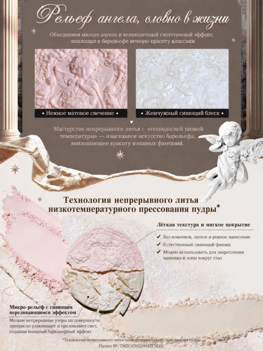 Flower Knows Серия Little Angel Рельефный Хайлайтер — Естественное Сияние и Объём