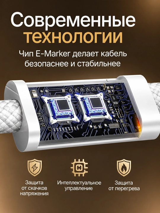 USB Type-C – Type-C kabel, 60W, 6A, tezkor zaryadlash va ma'lumot uzatish uchun, 1 m