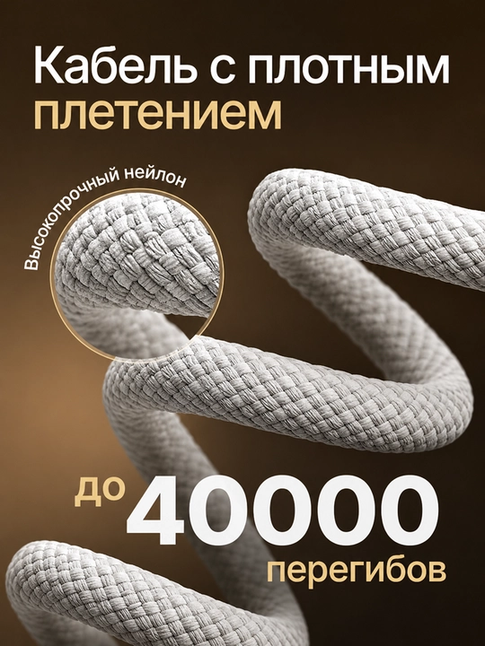 USB Type-C – Type-C kabel, 60W, 6A, tezkor zaryadlash va ma'lumot uzatish uchun, 1 m