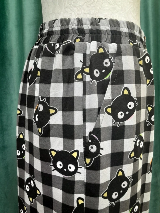Qizlar uchun 100% paxtadan tikilgan keng oyoqli pijama shimlar