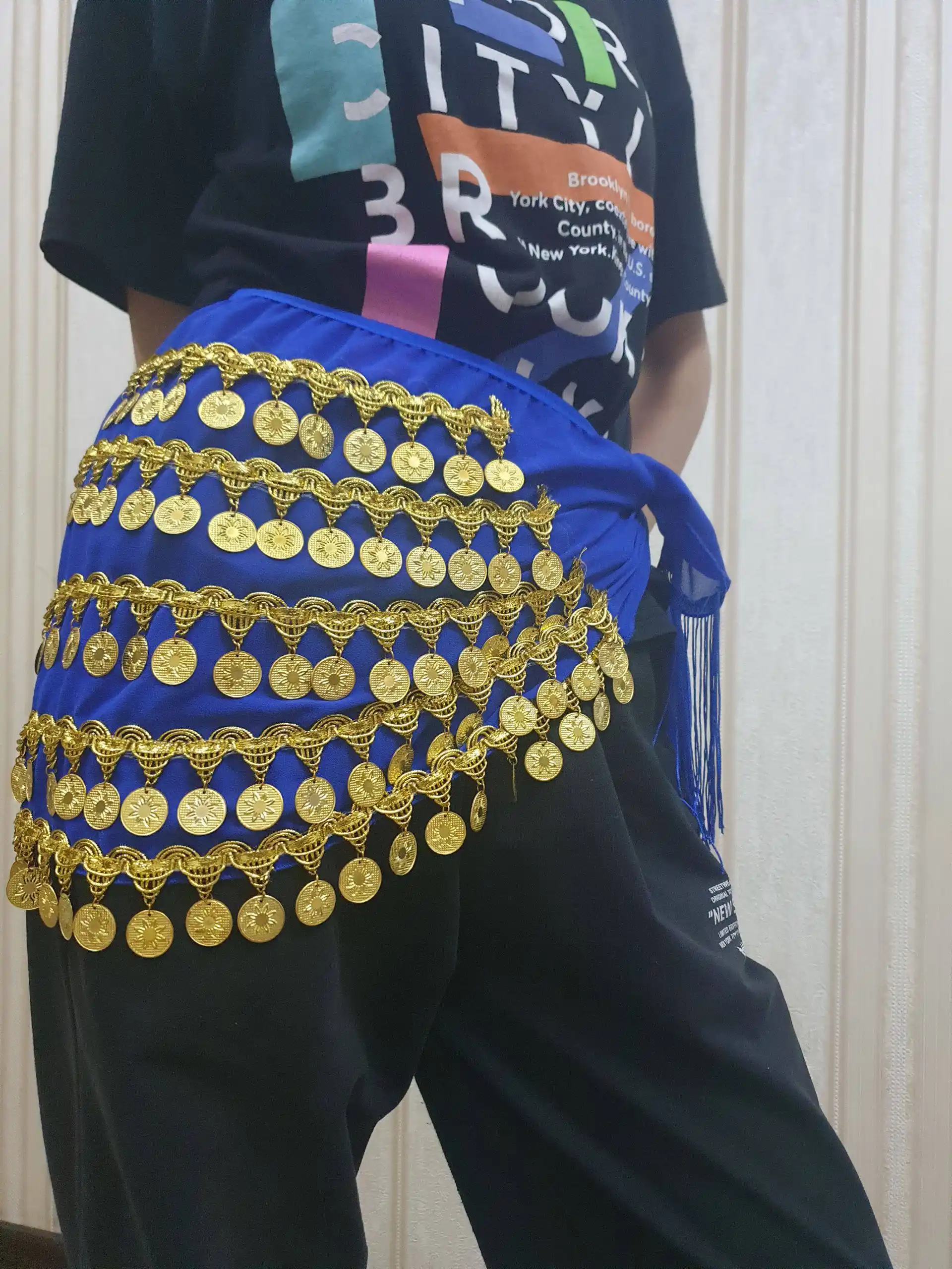 Arabcha raqs belbog‘i, tangali, qorin raqsi, ozish va fitnes uchun, universal o‘lcham