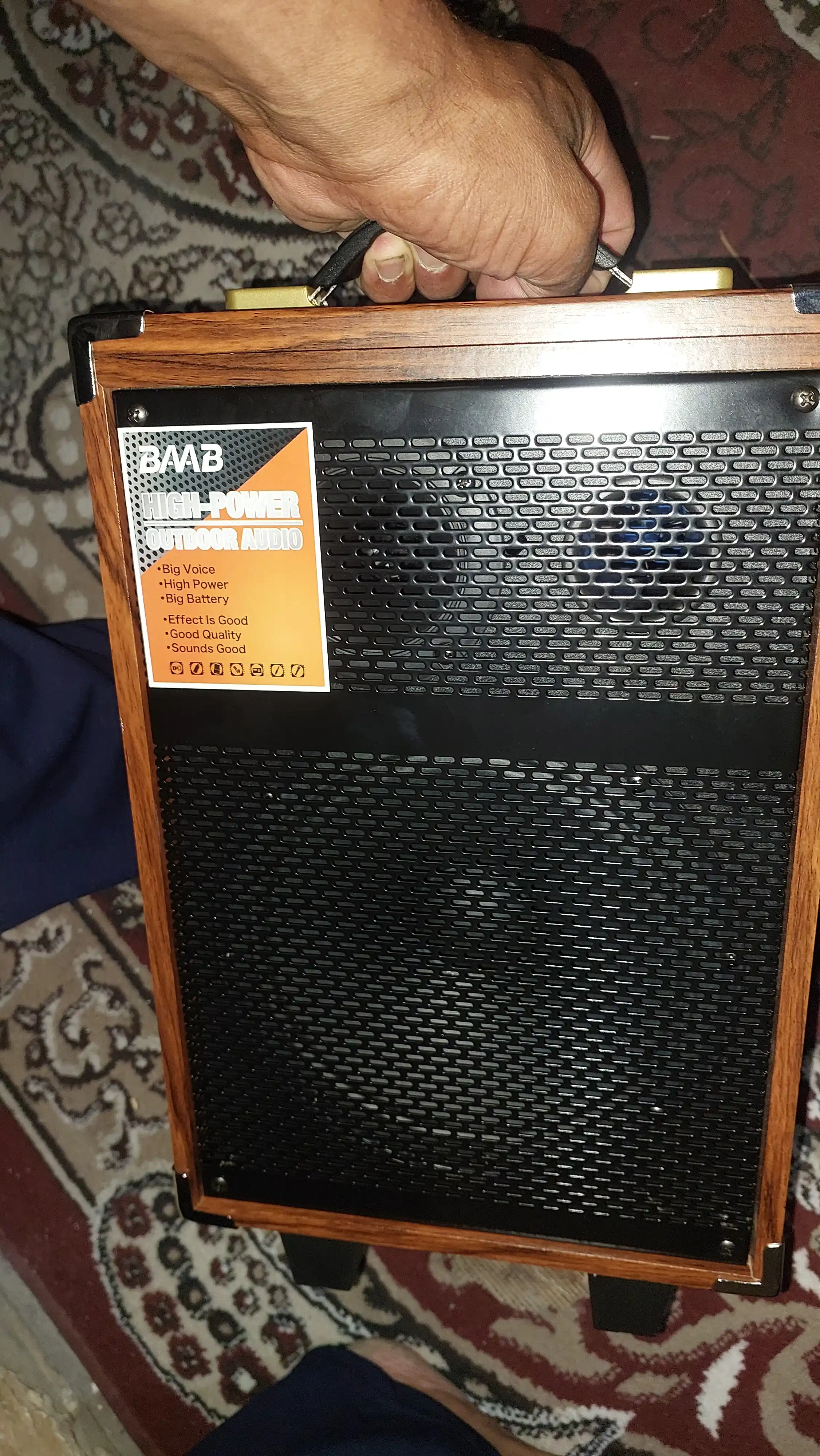Караоке-колонка BAAB B-Q8  ВQ12 с 2 беспроводными микрофонами