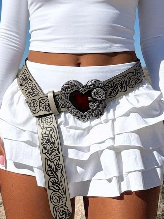Ремень звезды в стиле chrome hearts Y2k sk8