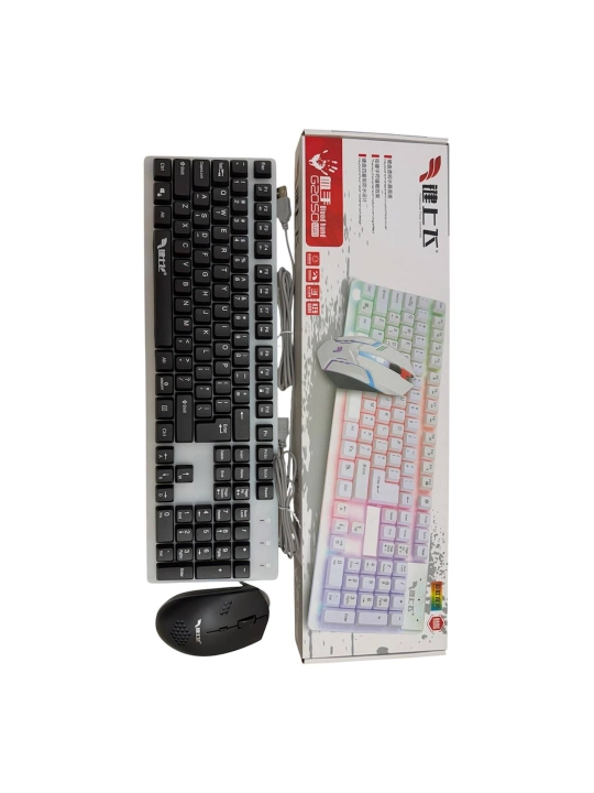 Sichqoncha va klaviatura to‘plami simli,yoritgichli/Klassik ofis va o'yin uchun