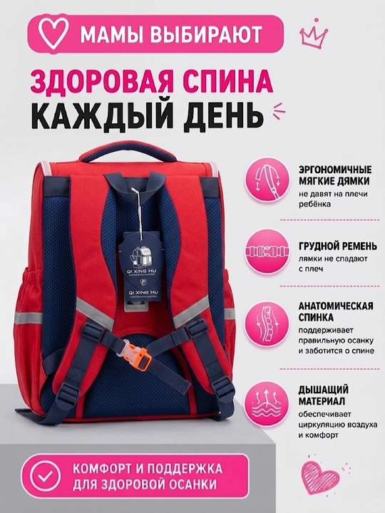 1-4 sinf o'g'il va qiz bolalar uchun ortopedik maktab ryukzagi. maktab uchun sumka rugzak