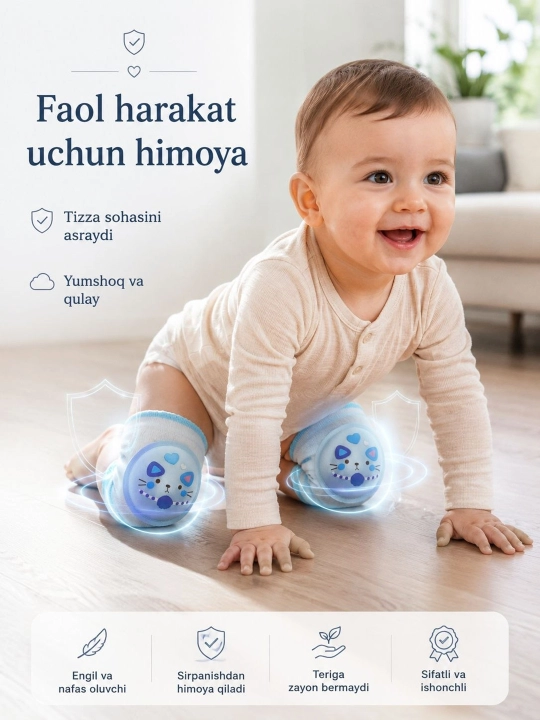 Наколенники для малышей, защита колен при ползании, мягкие knee pads