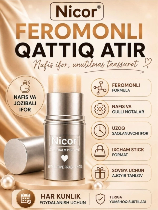 Nicor Feromonli Qattiq Atir – Uzoq Saqlanuvchi Nafis Ifor - 