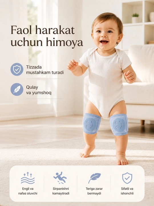Наколенники для малышей, защита колен при ползании, мягкие knee pads