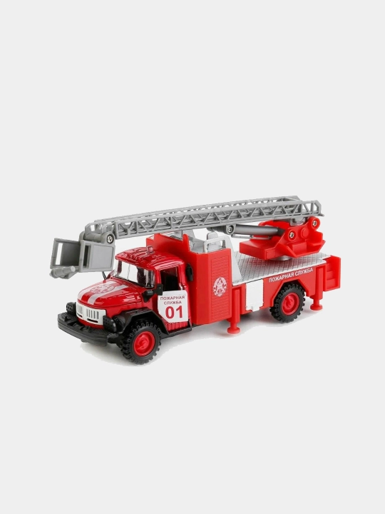 Игрушечная машинка ЗИЛ 131 Пожарная машина 15 см, 1:43, свет, звук, металлическая