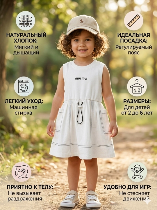 Лёгкое платье для девочек
