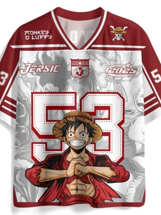 One Piece Monkey D. Luffy №53 unisex anime futbolkasi