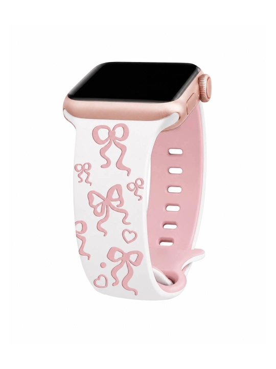 Силиконовый ремешок с цветочным узором для Apple Watch 38/40/41/42 мм - 