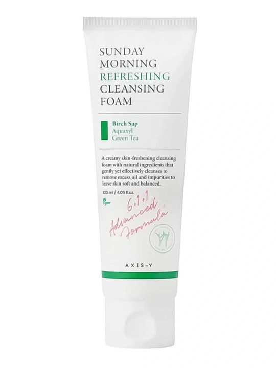Namlovchi yuz yuvish ko'pik AXIS-Y Sunday Morning Refreshing Cleansing Foam, 120 ml
