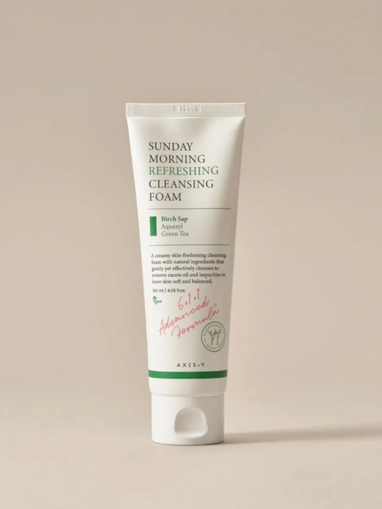 Namlovchi yuz yuvish ko'pik AXIS-Y Sunday Morning Refreshing Cleansing Foam, 120 ml