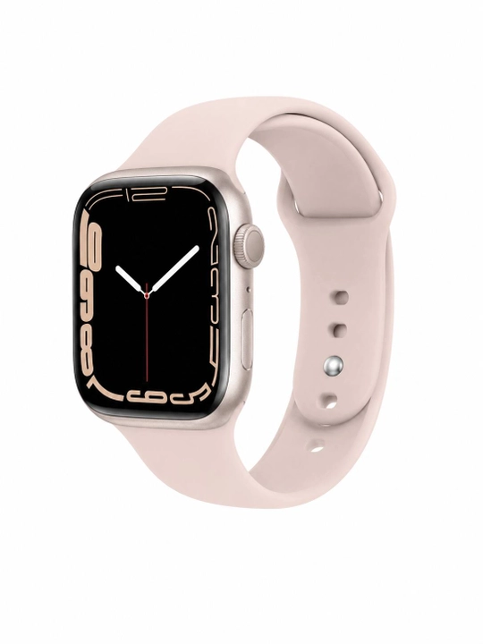 Силиконовый ремешок для Apple Watch 42/44/45/46/49 мм, бежевый - 