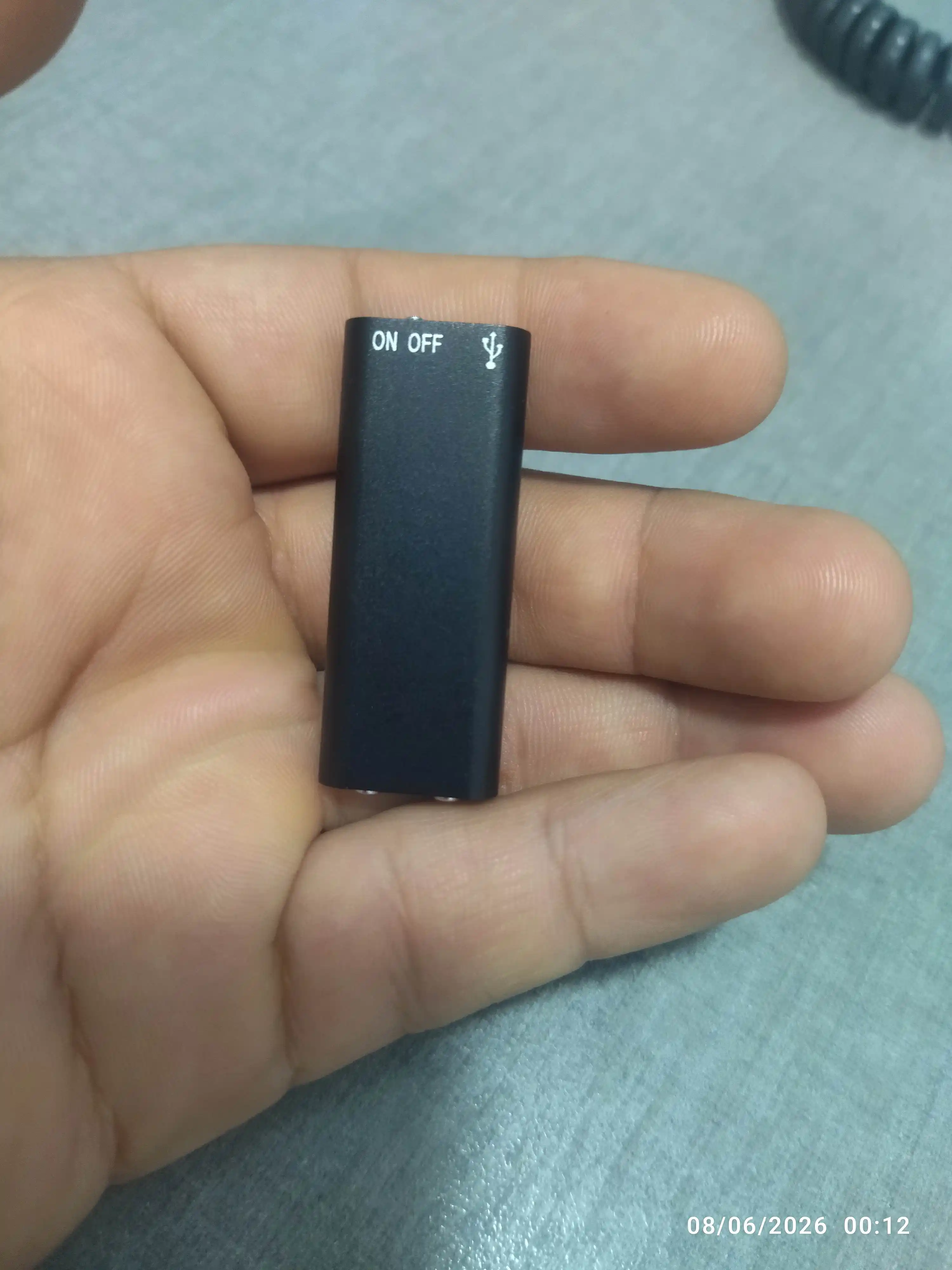 Mini diktofon DVR-01, ovoz, ma’ruzalar yozib olish va tinglash uchun, 8/16 GB