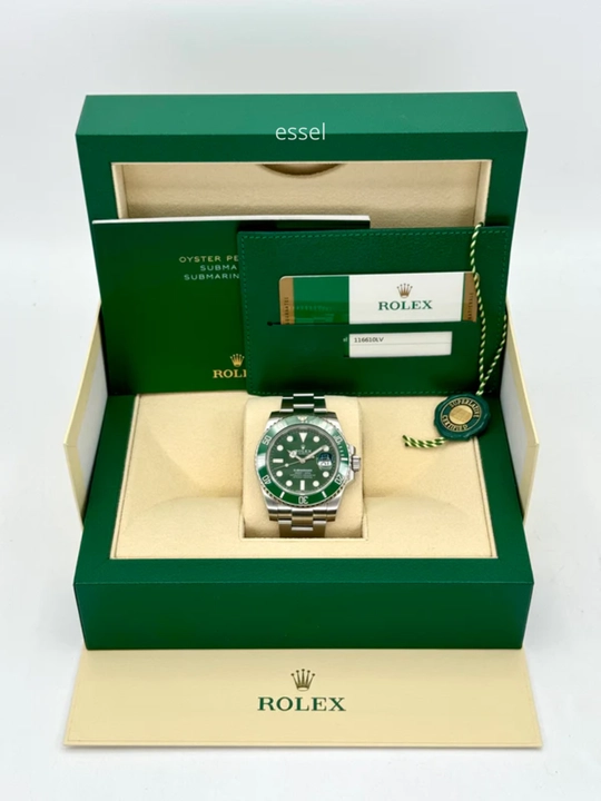Erkaklar uchun Rolex Submariner qo‘l soati, sapfir shisha va metall bilaguzuk bilan - 