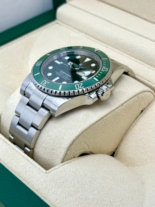Erkaklar uchun Rolex Submariner qo‘l soati, sapfir shisha va metall bilaguzuk bilan
