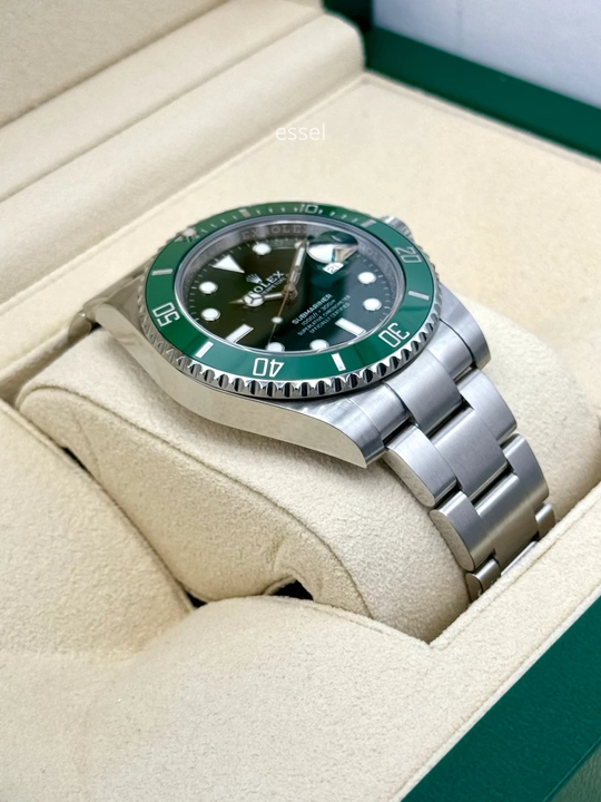 Erkaklar uchun Rolex Submariner qo‘l soati, sapfir shisha va metall bilaguzuk bilan