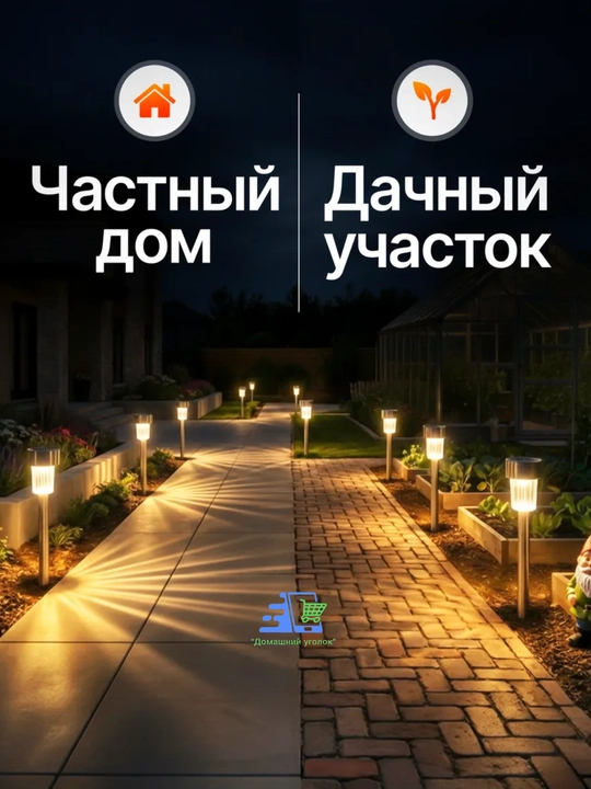 Quyosh batareyali bog‘ chiroqlari 10 dona, hovli va bog‘ uchun LED yoritgichlar