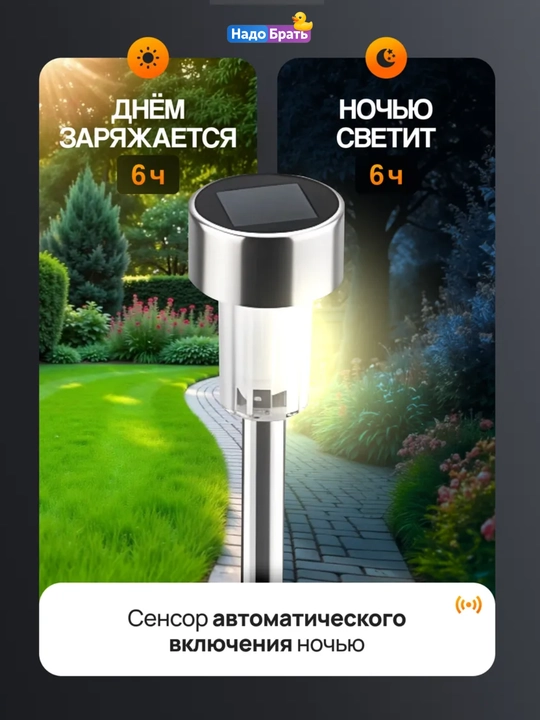 Quyosh batareyali bog‘ chiroqlari 10 dona, hovli va bog‘ uchun LED yoritgichlar