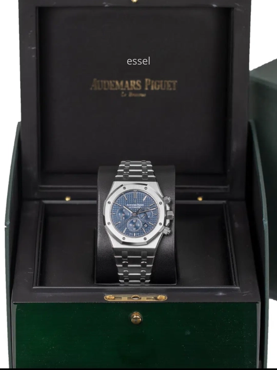 Audemars Piguet Royal Oak erkaklar qo‘l soati, ko‘k yuzli, sapfir shishali - 