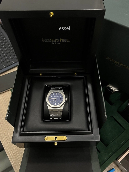 Audemars Piguet Royal Oak Blue erkaklar qo‘l soati, sapfir shishali avtomatik soat - 