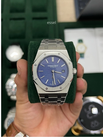 Audemars Piguet Royal Oak Blue erkaklar qo‘l soati, sapfir shishali avtomatik soat
