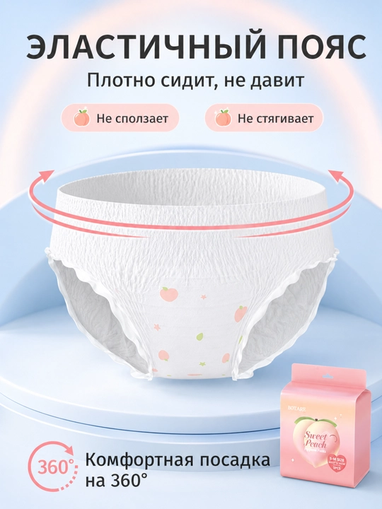 BOTARE Женские менструальные трусы, гигиенические брюки 5 шт - 