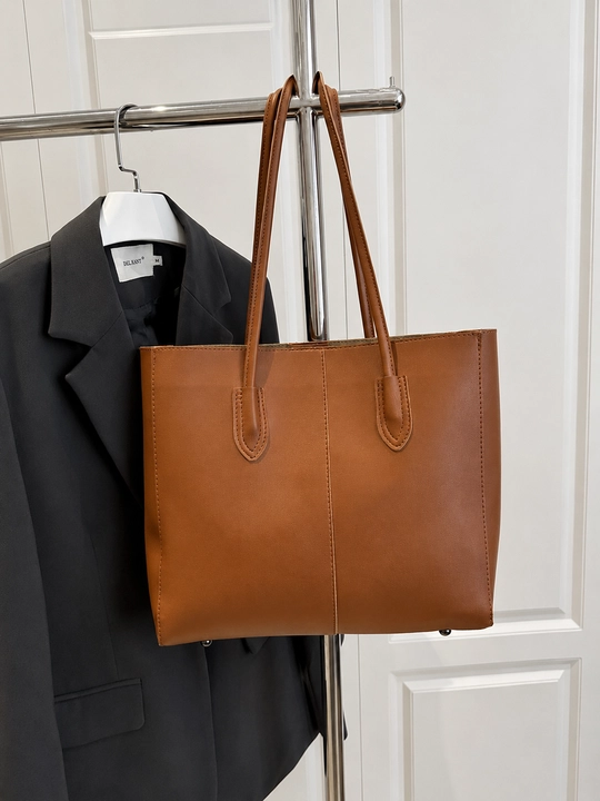 Ayollar uchun katta shopper sumka, PU charm tote, ish va hujjatlar uchun