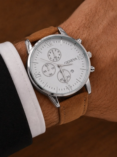 Светящиеся мужские часы — LUXUZ-WATCH05-БЕЛЫЙ