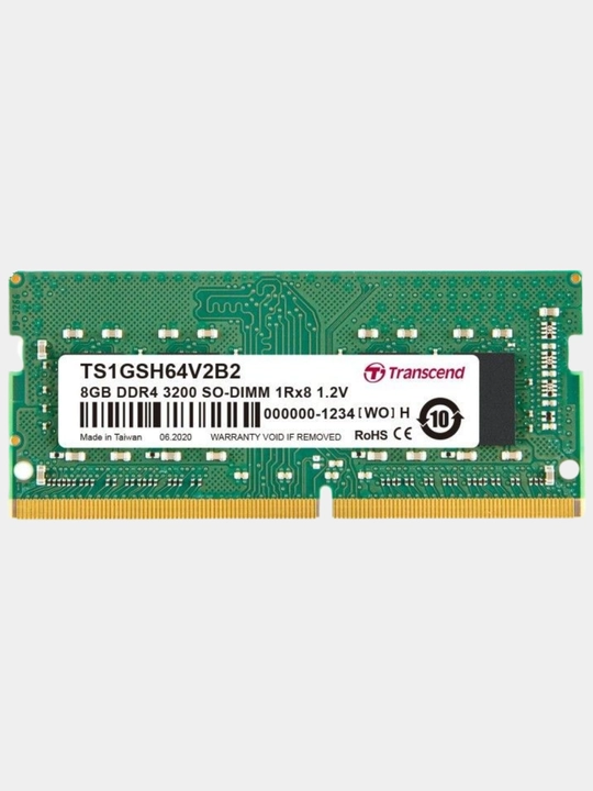 Оперативная память для ноутбука TRANSCEND DDR4 8ГБ ОЗУ, 3200 Мгц, SoDIMM