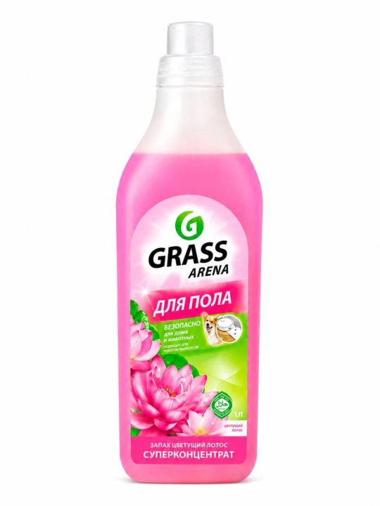 Средство для пола Grass Arena, аромат цветущего лотоса, 1 л