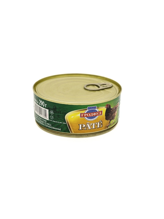 Паштет из мяса цыплёнка-бройлера Grodfood, консервированный, 290 г