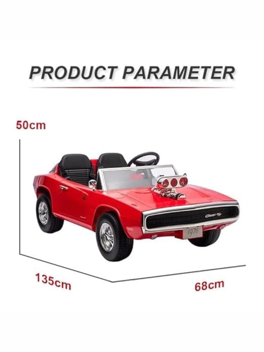 1970 Dodge Charger R/T Fast & Furious uslubidagi bolalar elektromobili
