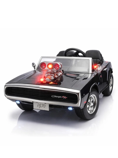 1970 Dodge Charger R/T Fast & Furious uslubidagi bolalar elektromobili