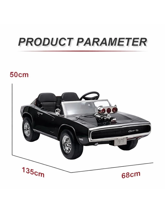 1970 Dodge Charger R/T Fast & Furious uslubidagi bolalar elektromobili