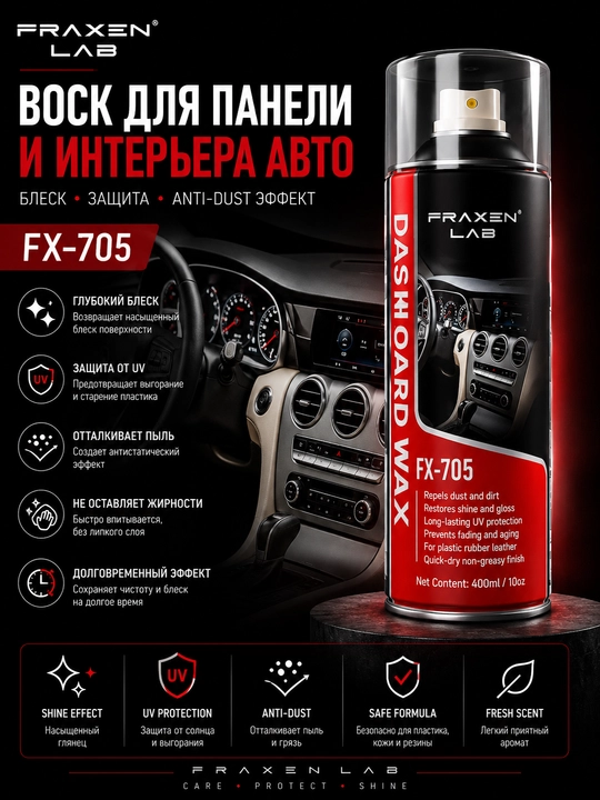 FX-705 полироль для панели автомобиля с антистатическим эффектом - 