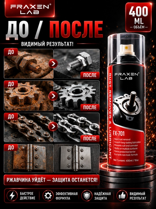 Средство для удаления ржавчины и смазки FX-701