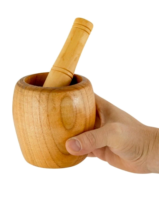 Hovoncha, ziravor va dorivor o‘tlar chun tabiiy yog‘och hovoncha