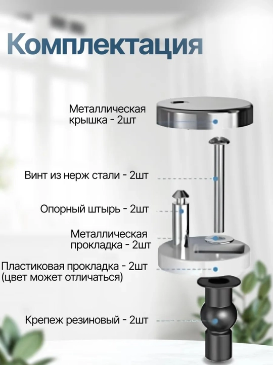 Универсальный комплект креплений для крышки унитаза (2 шт.)