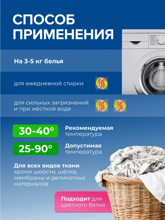 Капсулы для стирки SYNERGETIC ALL IN ONE "Магическая орхидея", 40 шт