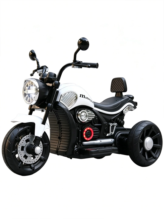 Bolalar elektr mototsikli, 3 g‘ildirakli, BT, musiqa, chiroq, 6V4.5Ah