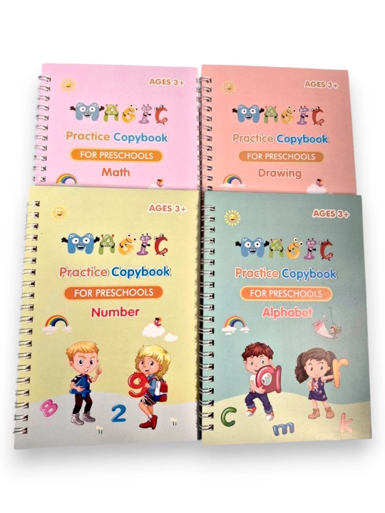 Многоразовые прописи для детей 3+, набор для подготовки к школе, обучение письму и цифрам - 