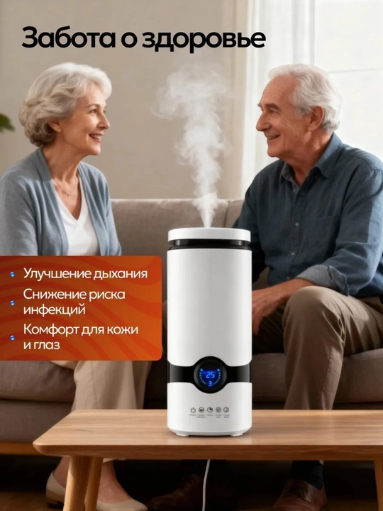 Умный USB увлажнитель +  ночник с подсветкой, авто-отключение
