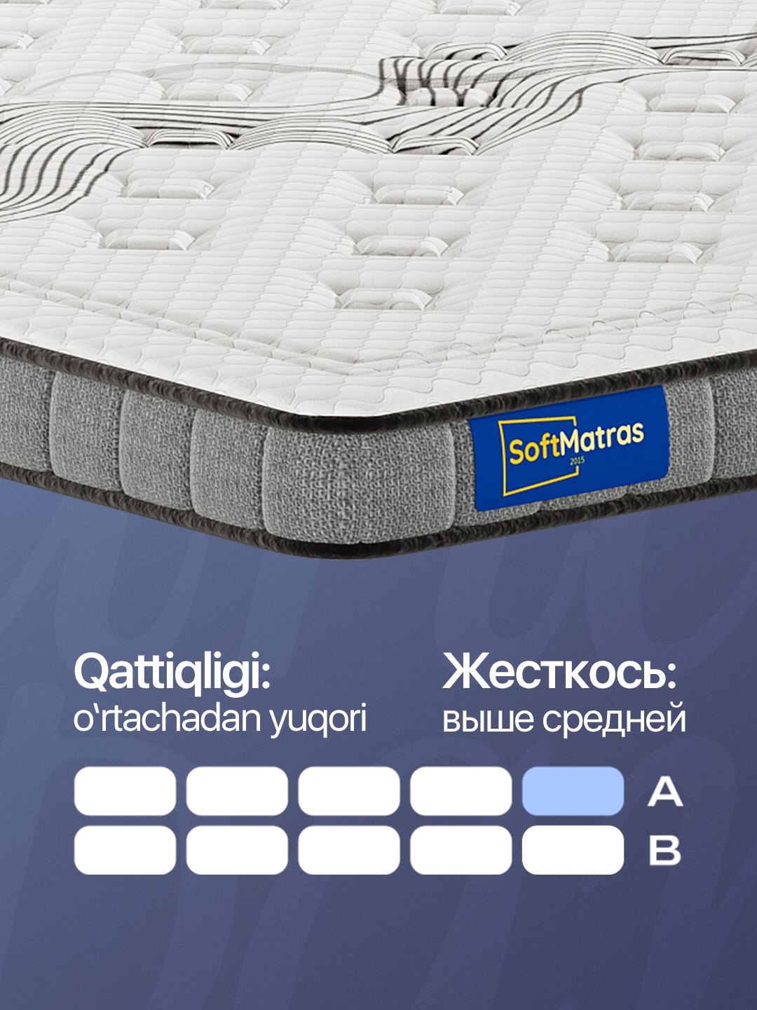 Topper, anatomik (bir kishilik va ikki kishilik, balandligi 7 sm)