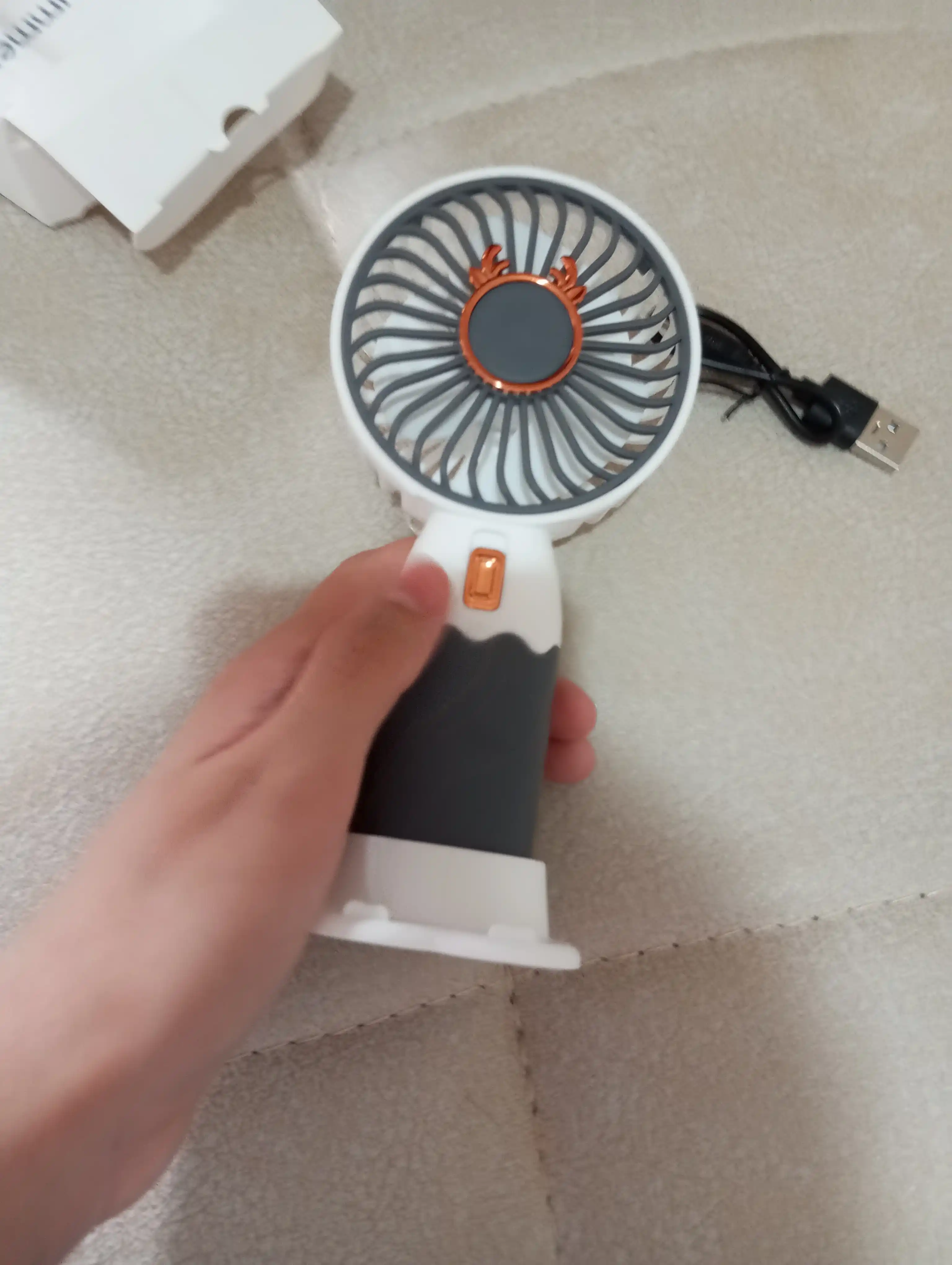 Mini qo'l ventilyatori, ish stoli uchun, USB portativ