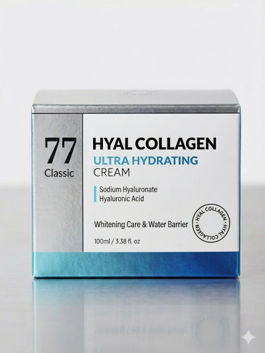Yuz uchun krem 77 Classic Hyal Collagen Ultra Hydrating Cream gialuron kislotali 100 ml